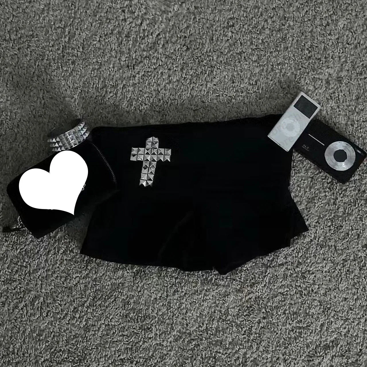 low rise black mini y2K viral shorts